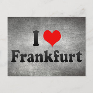 Cartão Postal I Love Frankfurt, Alemanha