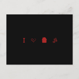 Cartão Postal "I Love House Music"