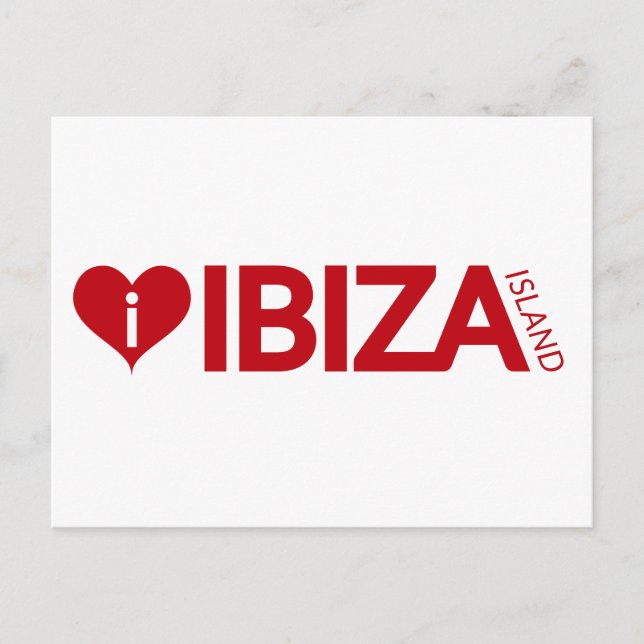 Cartão Postal I Love Ibiza Island Original Authentication souven (Frente)