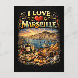 Cartão Postal I love Marseille