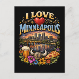 Cartão Postal I Love Minneapolis