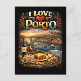 Cartão Postal I Love Porto