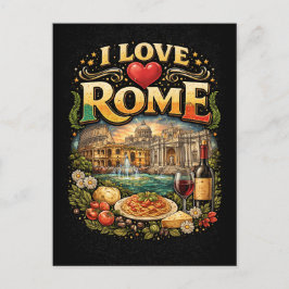 Cartão Postal I Love Rome