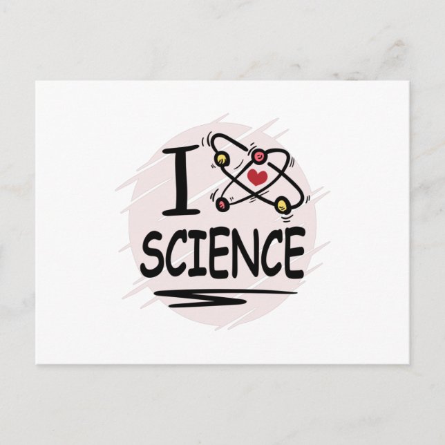 Cartão Postal I love Science (Frente)