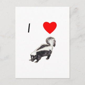 Cartão Postal I Love Skunks (2)