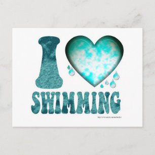 Cartão Postal I Love Swimming
