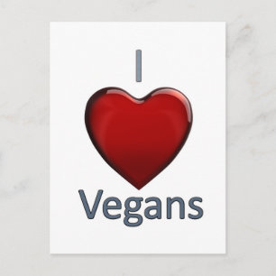 Cartão Postal I Love Vegans