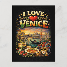 Cartão Postal I Love Venice