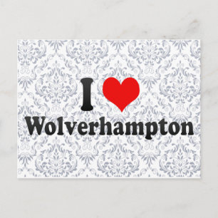 Cartão Postal I Love Wolverhampton, Reino Unido