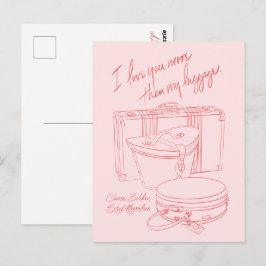 Cartão Postal "I love you more than my luggage" Postcards