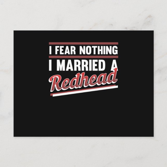 Cartão Postal I Married A Redhead Cute Red Hair Girls Women (Frente)