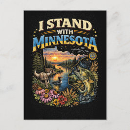 Cartão Postal I Stand With Minnesota