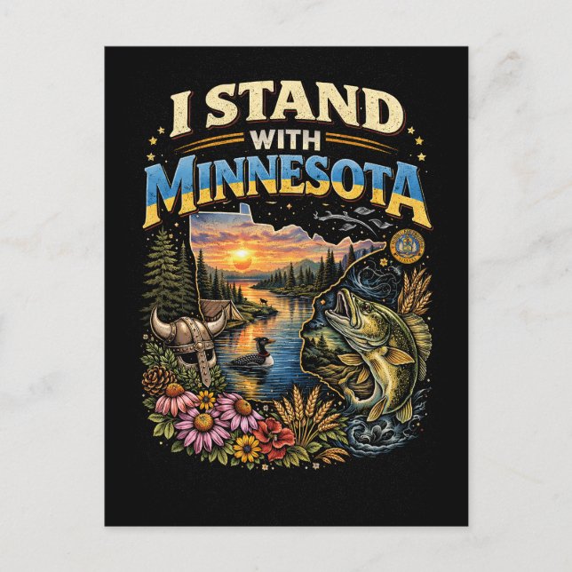 Cartão Postal I Stand With Minnesota (Frente)