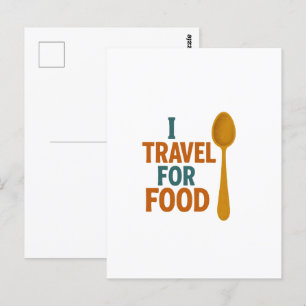 Cartão Postal I Viagem Para Comida - Vintage Spoon Adventure