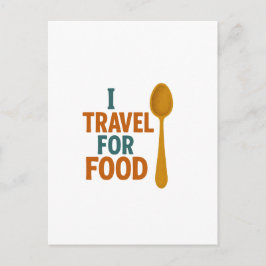 Cartão Postal I Viagem Para Comida - Vintage Spoon Adventure