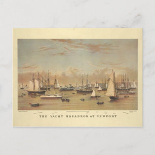 Cartão Postal Iates em Newport