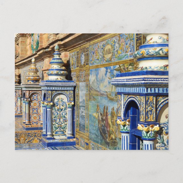 Cartão postal Ibero-americano Plaza de España (Frente)