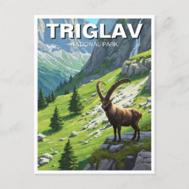 Cartão Postal Ibex no Parque Nacional de Triglav na Eslovênia Vi