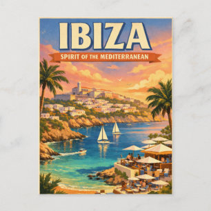 Cartão Postal Ibiza, Espanha, num clássico retrô