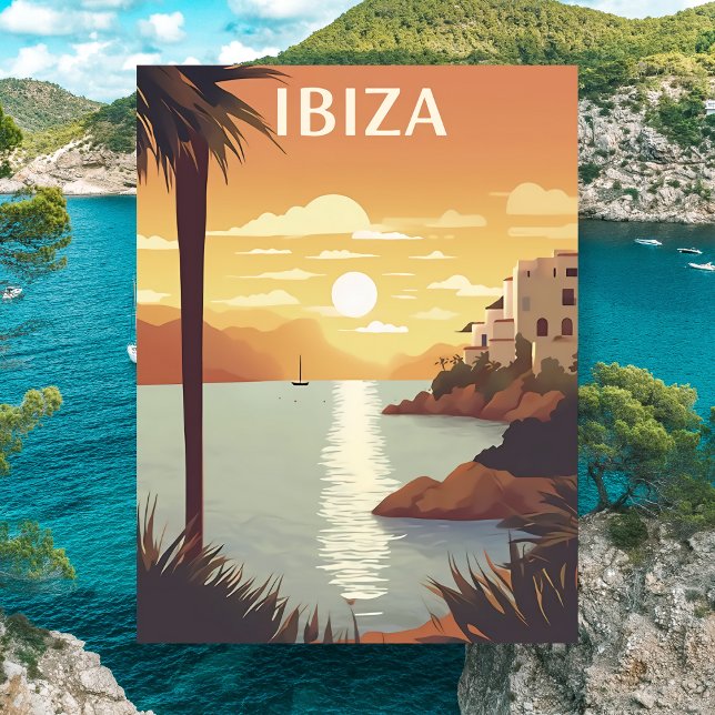 Cartão Postal Ibiza Oceanside Viagem (Ibiza Oceanside Travel Postcard)