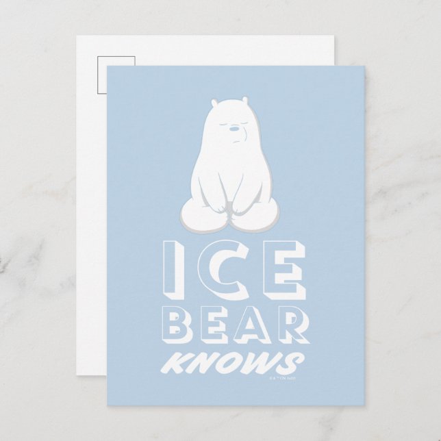 Cartão Postal Ice Bear Knows (Frente/Verso)