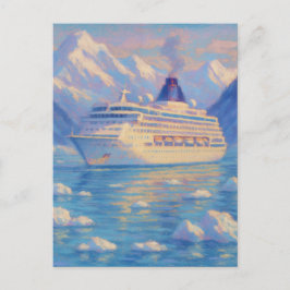 Cartão Postal Ice Cruise - Pastel Painting Style Art