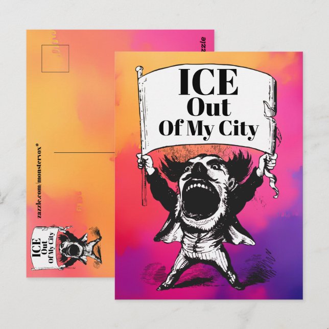 Cartão postal ICE Fora da Minha Cidade (Frente/Verso)