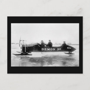 Cartão Postal Ice Racing, Duluth, 1910