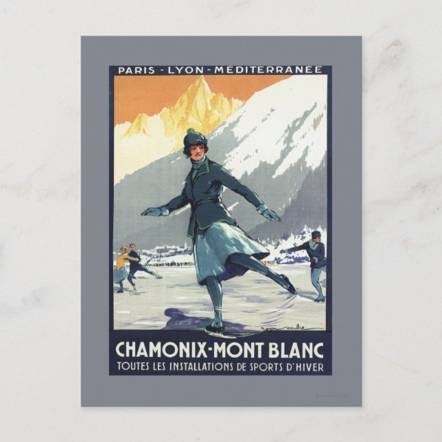 Cartão Postal Ice Skating - PLM Olimpiadas Promo Poster (Frente)