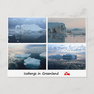 Cartão Postal Icebergs na Gronelândia 3