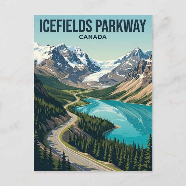 Cartão Postal Icefields Parkway Canadá (Frente)