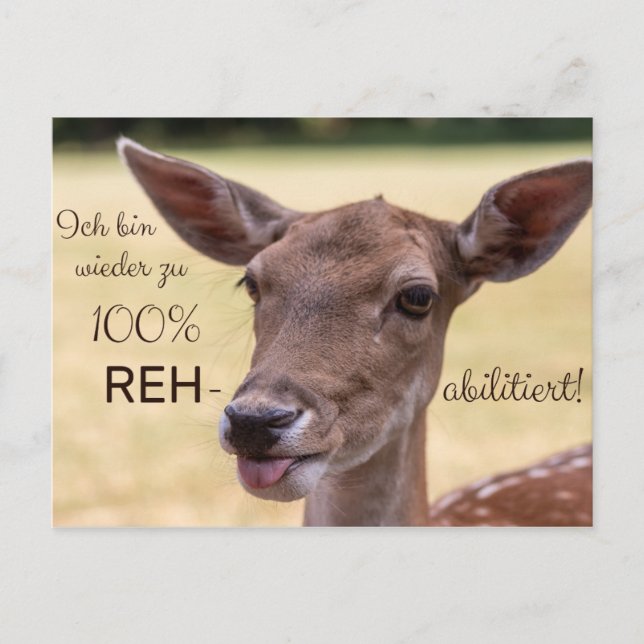 Cartão Postal Ich bin zu 100% REH-abilitiert! (Frente)