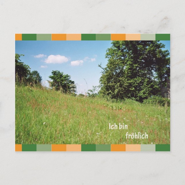 Cartão Postal Ich caixa froehlich (Frente)