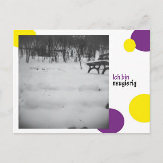 Cartão Postal ich caixa neugierig