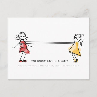 Cartão Postal Ich Drück'Dich ... remoto!