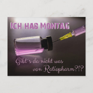 Cartão Postal Ich hab Montag - gibts da era gegen?