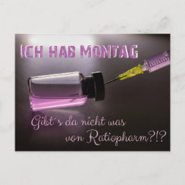 Cartão Postal Ich hab Montag - gibts da era gegen?
