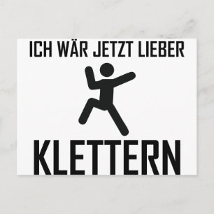 Cartão Postal ich wär jetzt lieber klettern