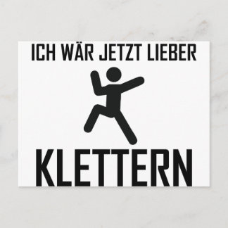 Cartão Postal ich wär jetzt lieber klettern