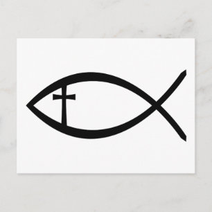 Cartão Postal Ichthus Christian Fish