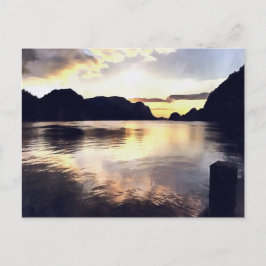 Cartão Postal Icmeler Sunrise Romântica Paisagem Romântica