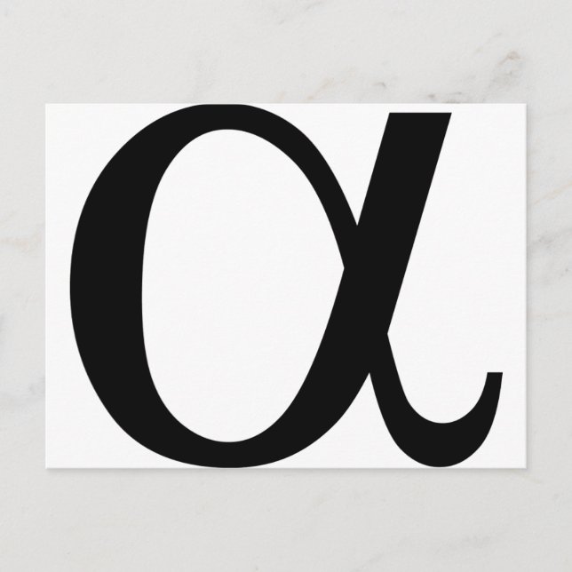 Cartão Postal ícone alfa a (Frente)