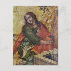Cartão Postal Ícone Bizantino Cristão Mary Magdalene Ortodox