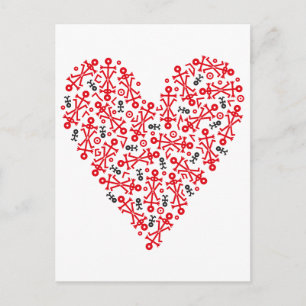 Cartão Postal Ícone Coração Amor 2012 Arte
