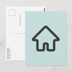 Cartão Postal Ícone de Arquitetura de Imóveis Casa
