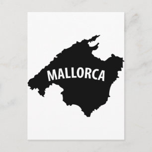 Cartão Postal ícone de contorno da espanha da malorca
