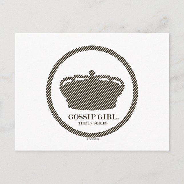 Cartão Postal Ícone de Coroa da Série Gossip Girl (Frente)