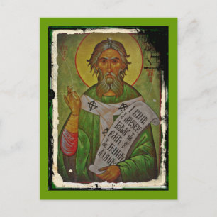 Cartão Postal Ícone de São Patrick em Verde