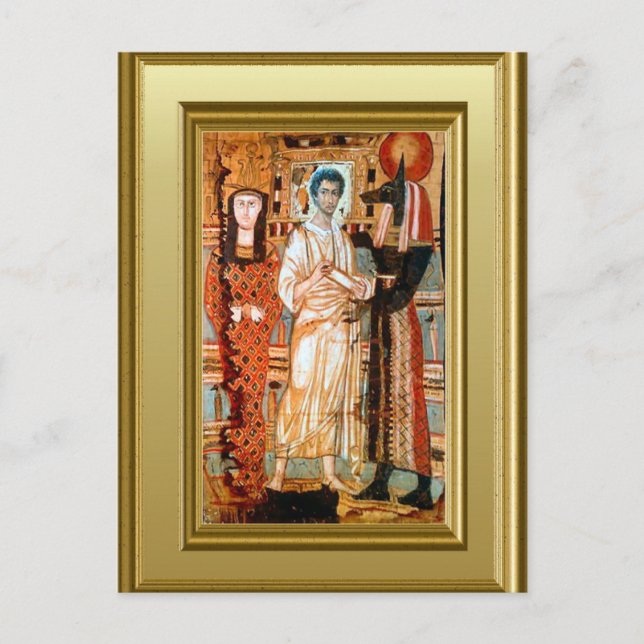 Cartão Postal Ícone de um Santo copta (Frente)