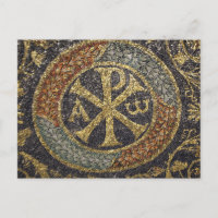 Ícone Mosaico Grego Chi Rho Bizantine